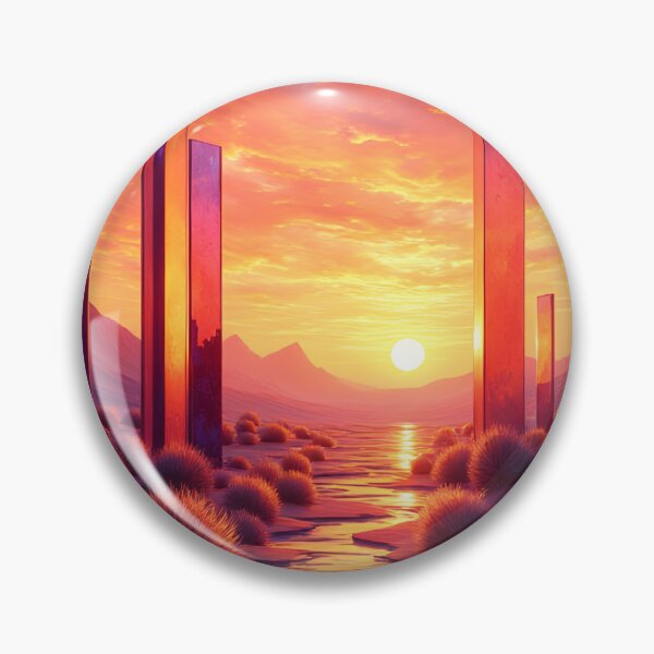 Item preview, Sunset Reflections in a Surreal Desert designed and sold by oanaunciuleanu.