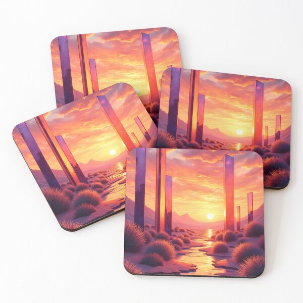 Item preview, Sunset Reflections in a Surreal Desert designed and sold by oanaunciuleanu.