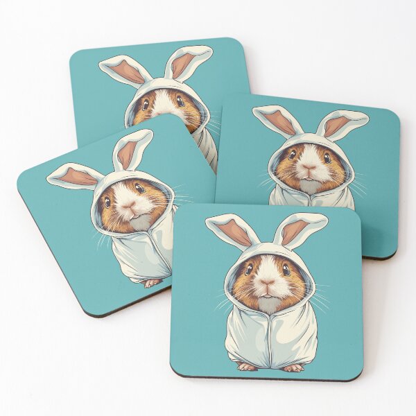 Item preview, Guinea pig in Easter bunny costume designed and sold by drizzd.