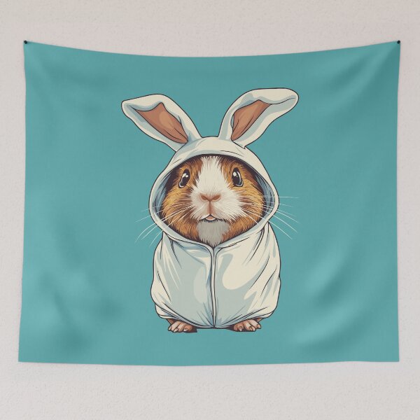 Item preview, Guinea pig in Easter bunny costume designed and sold by drizzd.