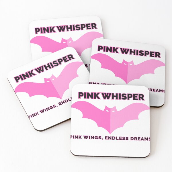 Item preview, Pink Whisper Bat - Light/Dark Pink Design with Black-Pink Frame & Endless Dreams". designed and sold by TialCorner.