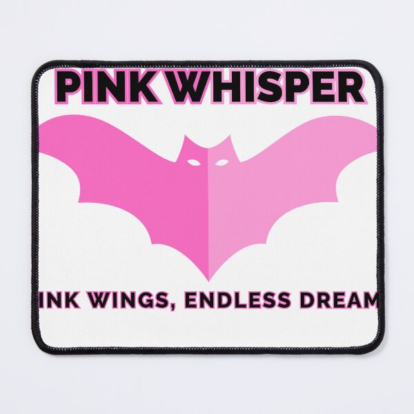 Item preview, Pink Whisper Bat - Light/Dark Pink Design with Black-Pink Frame & Endless Dreams". designed and sold by TialCorner.