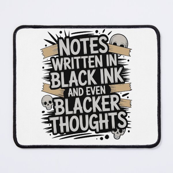 Item preview, Notes Written In Black Ink And Even Blacker Thoughts, Grunge Style designed and sold by ZIPsketch.