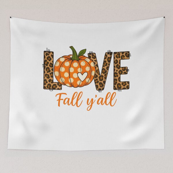 Item preview, Love Fall Y’all Pumpkin with Leopard Print Design designed and sold by tigger shop.
