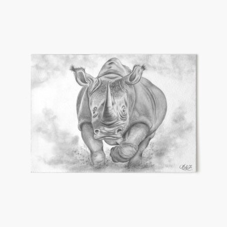 Artikel-Vorschau von Schwarzweiß-Graphit-Rhino-Ladung, designt und verkauft von Richard Fettes.