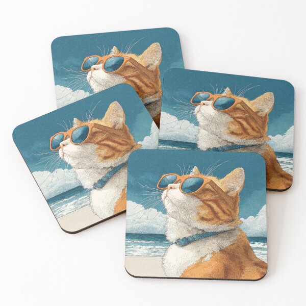 Item preview, Cat Beach Day designed and sold by srimahadevi.