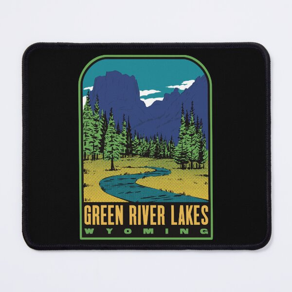 Item preview, Green River Lakes Wyoming Retro Squaretop Mountain designed and sold by HalpinDesign.