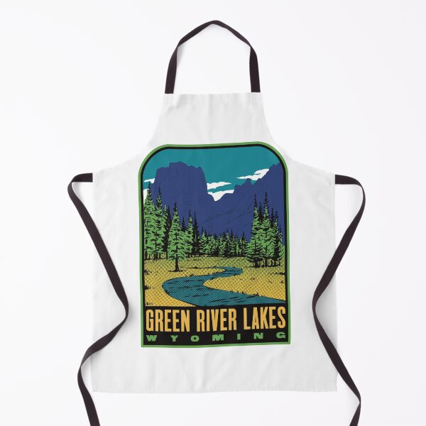 Item preview, Green River Lakes Wyoming Retro Squaretop Mountain designed and sold by HalpinDesign.