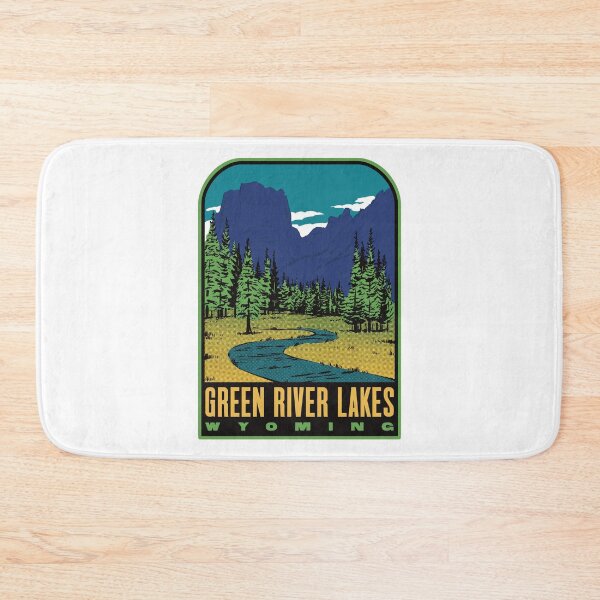 Item preview, Green River Lakes Wyoming Retro Squaretop Mountain designed and sold by HalpinDesign.
