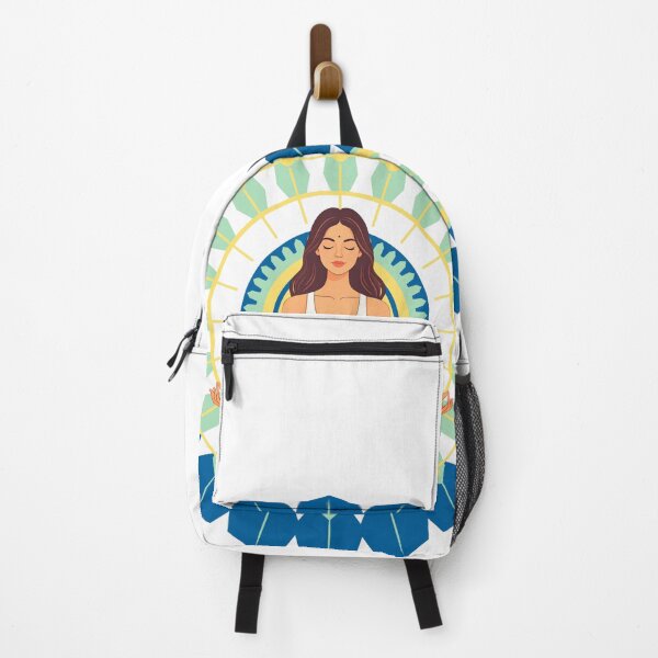 Item preview, Yoga Meditating Woman with Blue Mandala – Vibrart Yoga Collection designed and sold by VibrArtco.