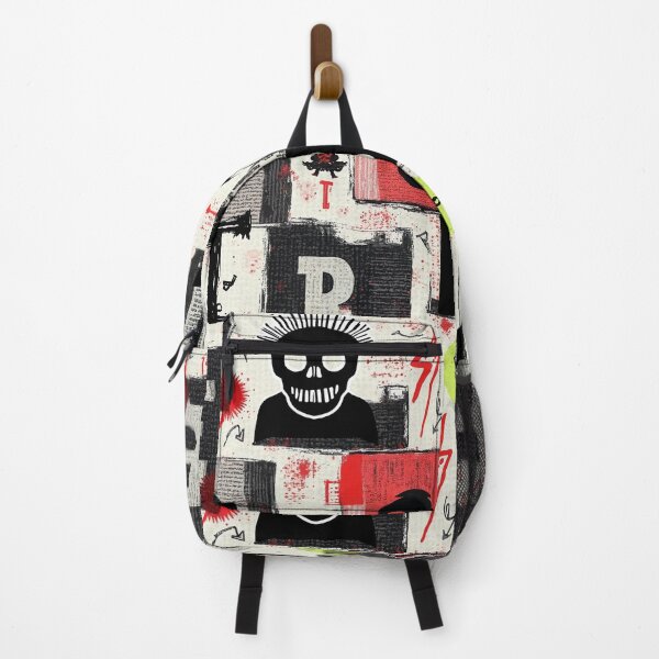 Item preview, Punk Rock Collage Pattern - Skulls and Stamps designed and sold by SoccaTamam.