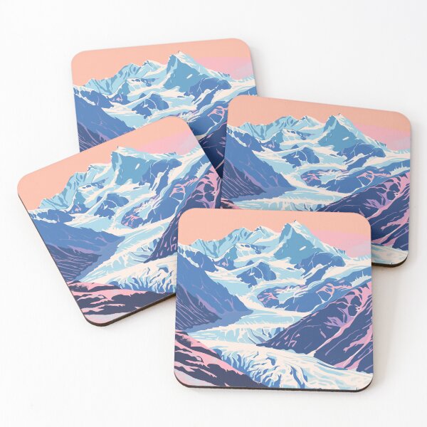 Item preview, Alaska Glacier Forest Minimalist Art Illustration designed and sold by LVTFCOarts.