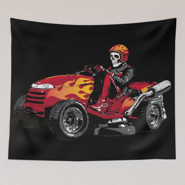 Item preview, Lawnmower Racing - Skeleton - Lawn Mower Racing designed and sold by RaceDayRags.