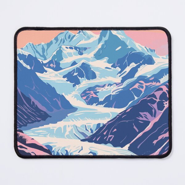 Item preview, Alaska Glacier Forest Minimalist Art Illustration designed and sold by LVTFCOarts.
