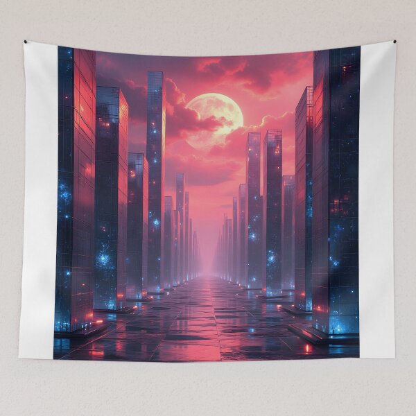 Item preview, Neon Metropolis at Dusk designed and sold by oanaunciuleanu.