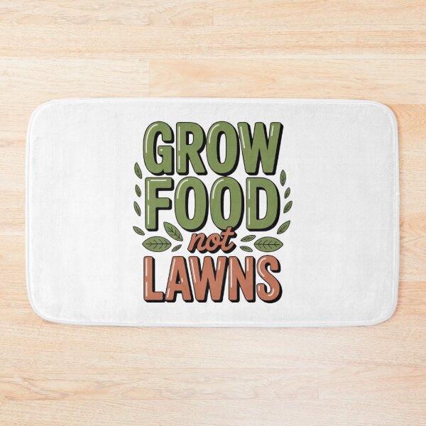 Item preview, Grow Food Not Lawns – Bold Urban Gardening Typography Design designed and sold by Timeless Design.