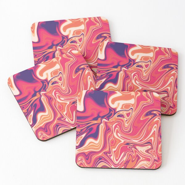 Item preview, Abstract Pink & Orange Swirls - Modern Liquid Art designed and sold by KhadijaBatool38.