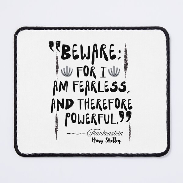 Item preview, Fanfic Frankenstein Mary Shelley Literary Quote designed and sold by Renata Illustrata.