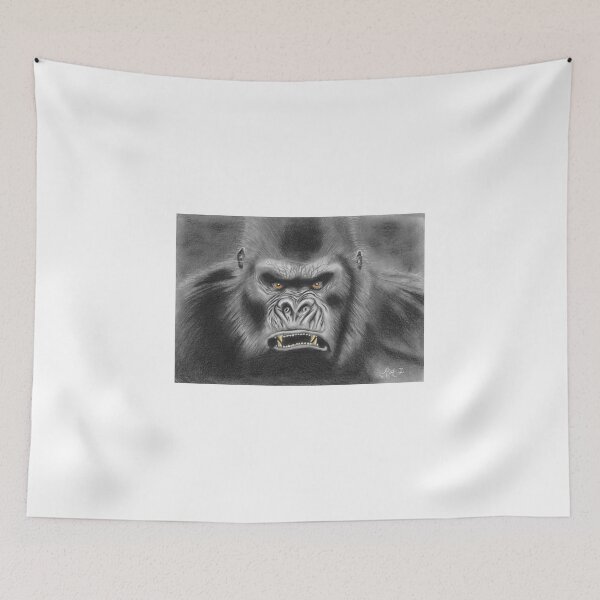 Item preview, B&W gorilla designed and sold by Richard Fettes.