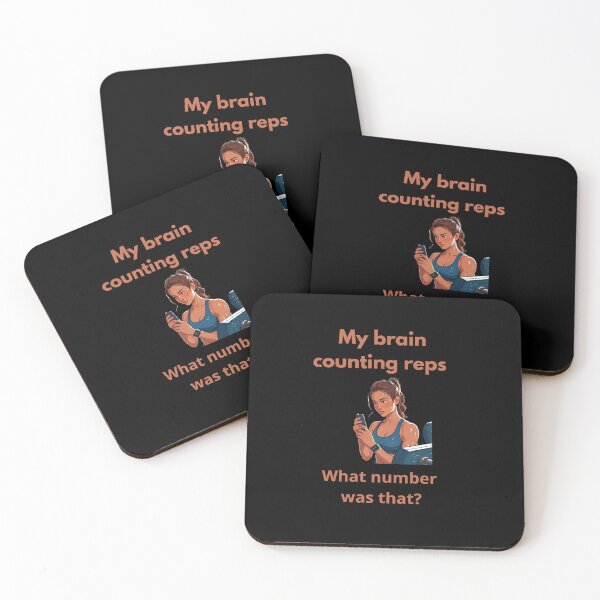 Item preview, My brain counting reps Funny Gift for Gym Lovers designed and sold by Just1MoreRep.