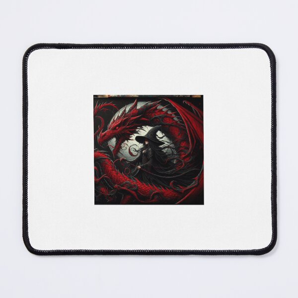 Item preview, powerfull dark witch protected by red dragon designed and sold by MarijaArt.
