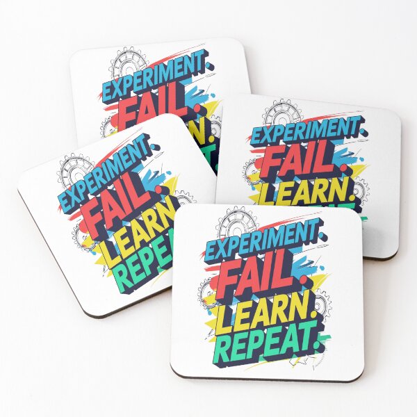 Item preview, Experiment Fail Learn Repeat – Motivational Growth Mindset Quote for Entrepreneurs & Students designed and sold by Aspireall.