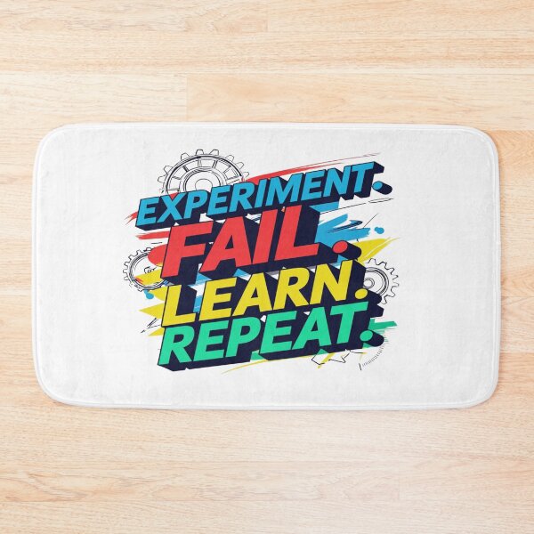 Item preview, Experiment Fail Learn Repeat – Motivational Growth Mindset Quote for Entrepreneurs & Students designed and sold by Aspireall.