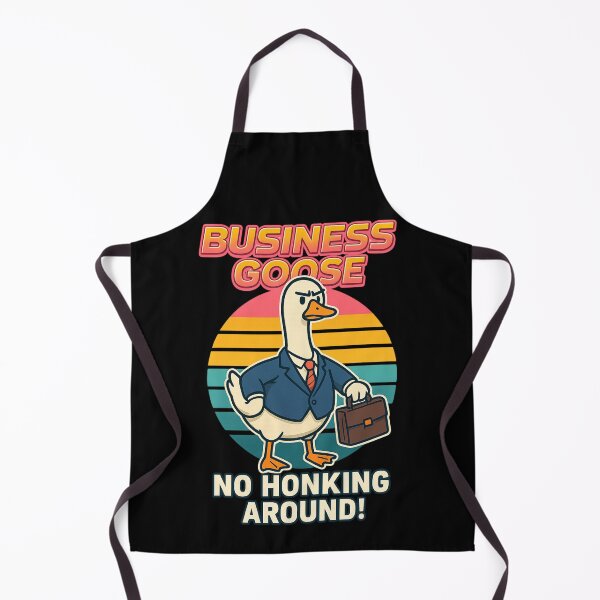 Item preview, Business Goose – No Honking Around! | Funny 80s Retro Cartoon Goose with Briefcase designed and sold by GoQEvergreen.