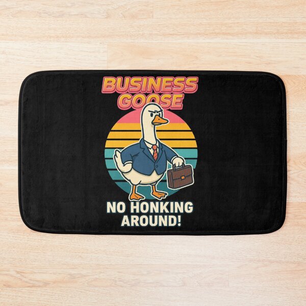 Item preview, Business Goose – No Honking Around! | Funny 80s Retro Cartoon Goose with Briefcase designed and sold by GoQEvergreen.