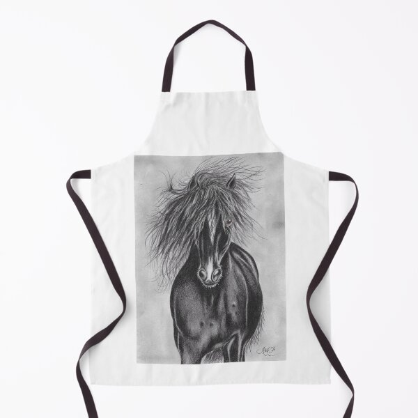 Item preview, B&W young stallion designed and sold by Richard Fettes.