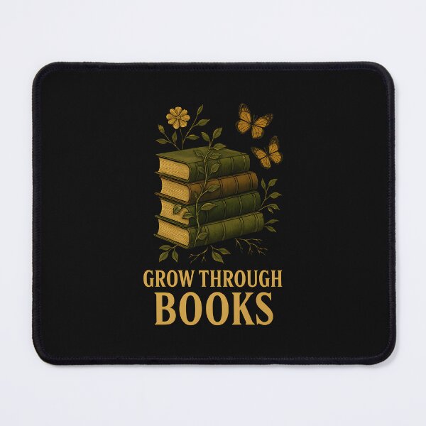 Item preview, Grow Through Books Nature Aesthetic Reading Design designed and sold by Furr-n-Purr.
