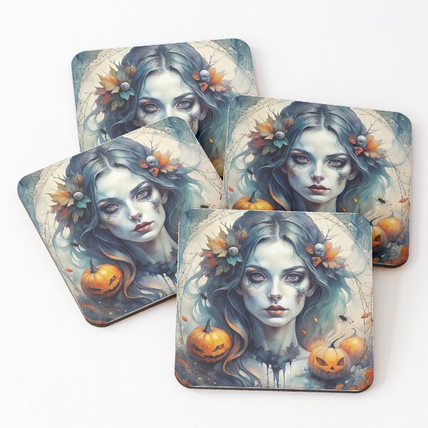 Item preview, Haunting Halloween Queen – Gothic Fantasy Portrait Art designed and sold by Angellacelin.