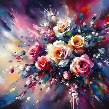 Artwork thumbnail, Dynamic Roses by Visual Nomad Club