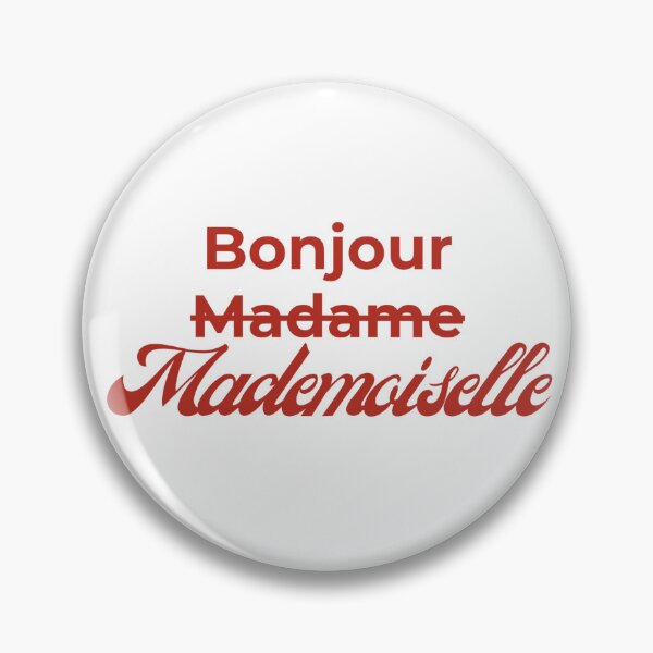 Item preview, Bonjour madame mademoiselle – Bold feminist French design designed and sold by Curly-Erre.