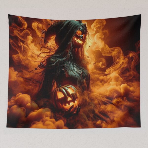 Item preview, Hail The Pumpkin Queen of Hallow Eve designed and sold by Woven-myth.