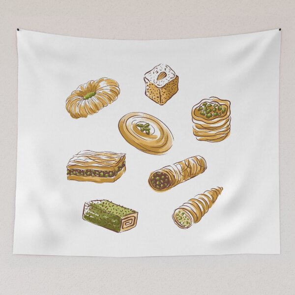 Item preview, Arabic Sweets Stickers designed and sold by Farissa Designs.