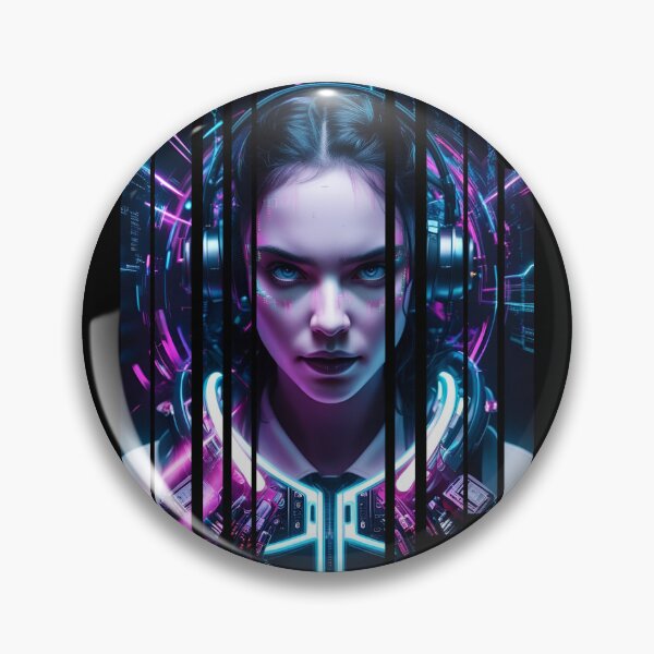 Item preview, Hacker girl surrounded by glitch effects 6 designed and sold by Neon G.
