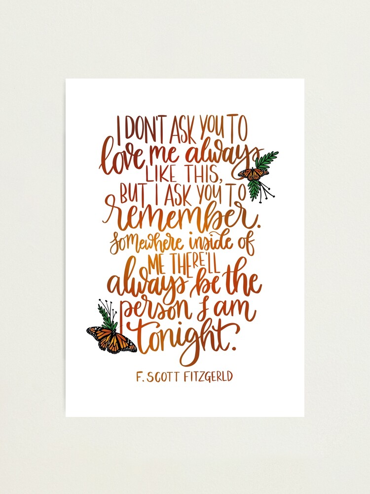 Impression Photo Tender Est La Nuit Citation De F Scott Fitzgerald Par Alwaysbookish Redbubble Impression Photo Tender Est La Nuit Citation De F Scott Fitzgerald Par Alwaysbookish Redbubble