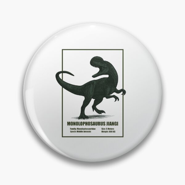 Item preview, Monolophosaurus Jiangi – Vintage Dinosaur Illustration designed and sold by SlatoMato.