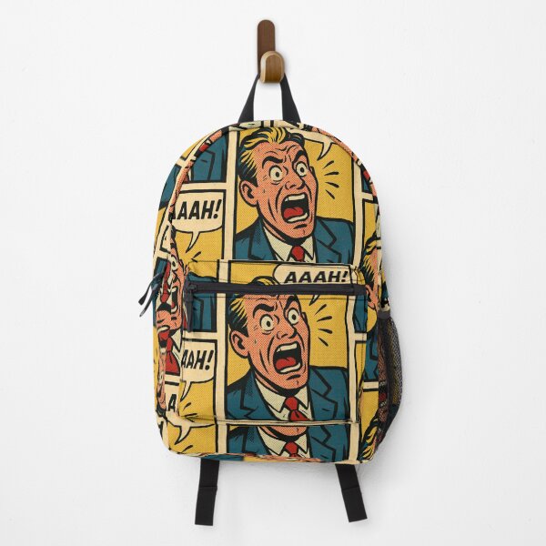 Item preview, Vintage Comic Scream Panel – Retro Pop Art Man Yelling “AAAH!” designed and sold by weirdfishes123.