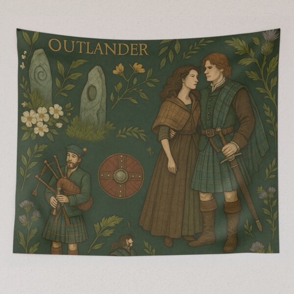 Item preview, Highland Magic: An Outlander-Inspired Wallpaper designed and sold by blackcatsvault.