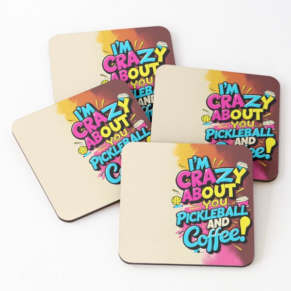 Item preview, Crazy About You, Pickleball, and Coffee – Funny 80's Design designed and sold by Khala.