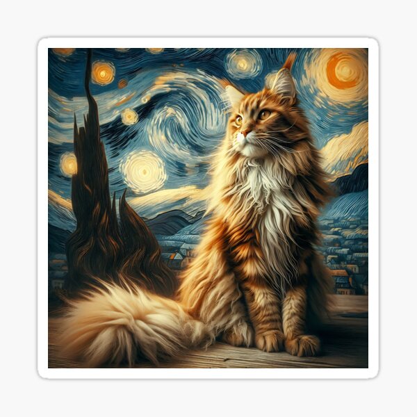 Item preview, Maine Coon Art #5 | Cat Lovers Collection designed and sold by ksgraphics222.