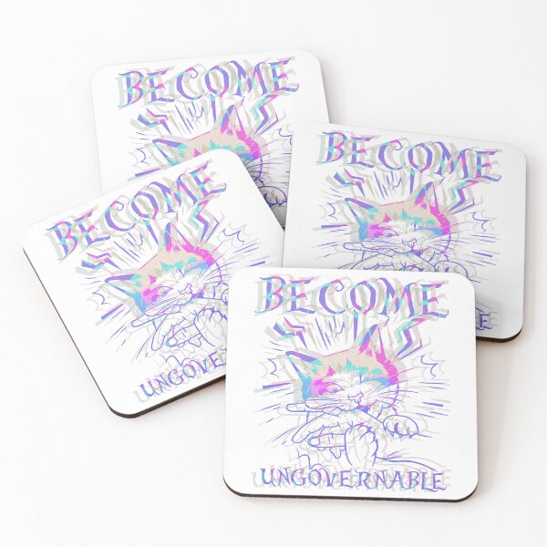 Item preview, Copy of Become Ungovernable - Black Cat Biting Hand designed and sold by gear-posters.