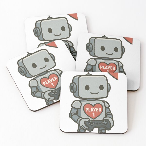 Item preview, Player 1 Matching Robot Gamer designed and sold by PlayerTwoTees.