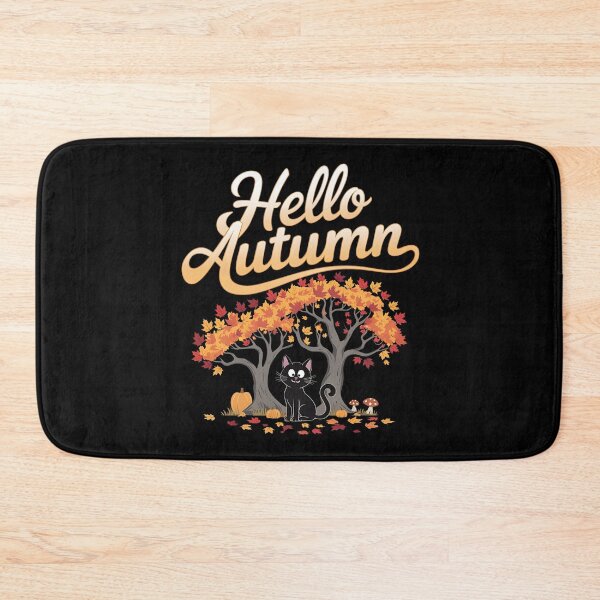 Item preview, Cat Leaf Fall Tree Hello Autumn - The perfect gift for cat lovers and autumn enthusiasts!. designed and sold by ZyziowskyArt.