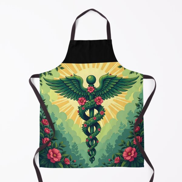 Item preview, Nature Heals – Botanical Caduceus Art designed and sold by EmeraldeaArt.