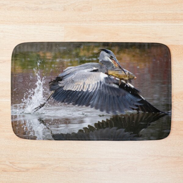 Item preview, Grey Heron fishing designed and sold by Still Wild.