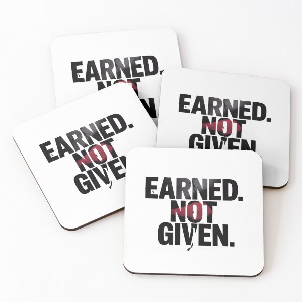 Item preview, Earned Not Given – Red Grunge Fitness Motivation Design designed and sold by ArtByYunus.