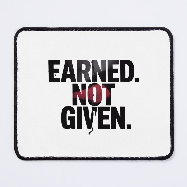 Item preview, Earned Not Given – Red Grunge Fitness Motivation Design designed and sold by ArtByYunus.